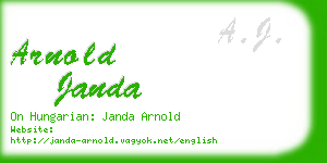 arnold janda business card